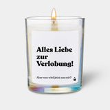 Duftkerze Rainbow Woody Alles Liebe zur Verlobung! Aber was wird jetzt aus mir? von ChattyCandles
