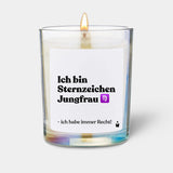 Duftkerze Rainbow Woody Ich bin Sternzeichen Jungfrau - ich habe immer Recht! von ChattyCandles