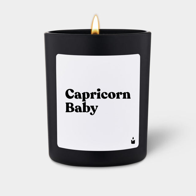 Duftkerze Schwarz Flowery Capricorn Baby