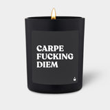 Duftkerze Schwarz Flowery Carpe fucking diem