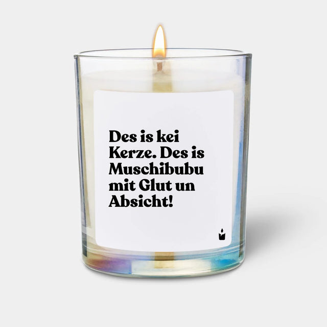 Duftkerze Rainbow Woody Des is kei Kerze. Des is Muschibubu mit Glut un Absicht! von ChattyCandles