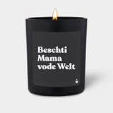 Duftkerze Schwarz Flowery Beschti Mama vode Welt von ChattyCandles