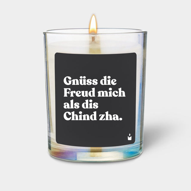 Duftkerze Rainbow Flowery Gnüss die Freud mich als dis Chind zha. von ChattyCandles