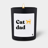 Duftkerze Schwarz Woody Cat dad von ChattyCandles