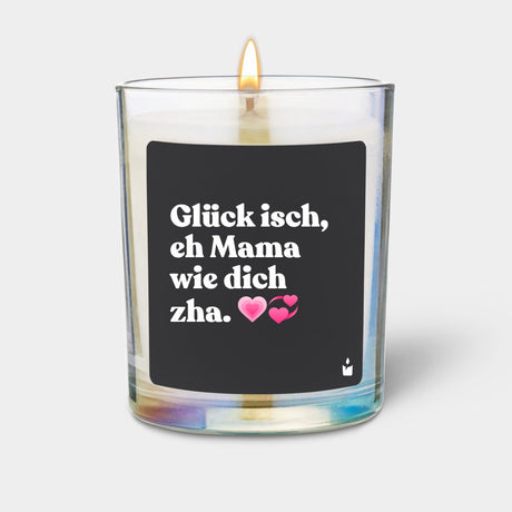 Duftkerze Rainbow Flowery Glück isch, eh Mama wie dich zha. von ChattyCandles