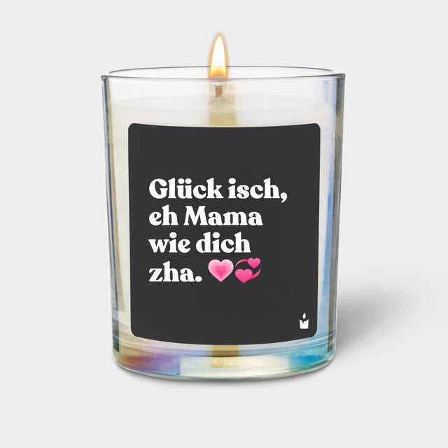 Duftkerze Rainbow Flowery Glück isch, eh Mama wie dich zha. von ChattyCandles