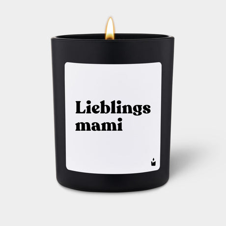 Duftkerze Schwarz Flowery Lieblingsmami von ChattyCandles