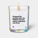 Duftkerze Rainbow Woody Niemand ist perfekt, aber als Schütze ist man schon verdammt nah dran! von ChattyCandles