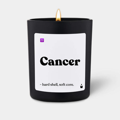Duftkerze Schwarz Woody Cancer - hard shell, soft core. von ChattyCandles