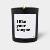 Duftkerze Schwarz Flowery I like your tongue