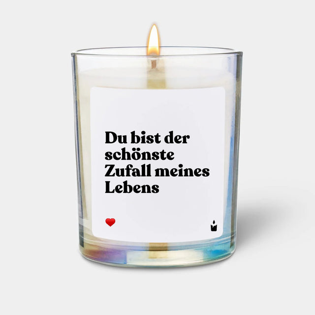 Duftkerze Rainbow Woody Du bist der schönste Zufall meines Lebens von ChattyCandles