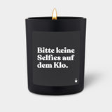 Duftkerze Schwarz Woody Bitte keine Selfies auf dem Klo.