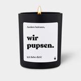 Duftkerze Schwarz Woody Andere heiraten, wir pupsen.