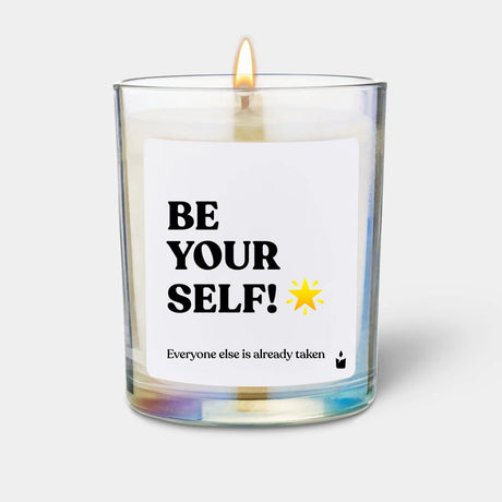 Duftkerze Rainbow Woody Be yourself! Everyone else is already taken von ChattyCandles