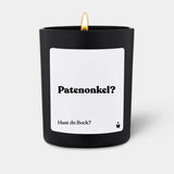 Duftkerze Schwarz Flowery Patenonkel? Hast du Bock? von ChattyCandles