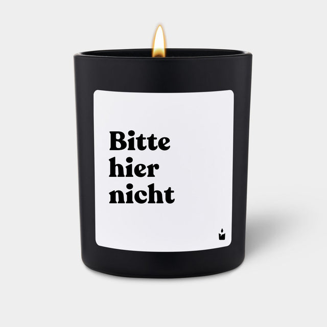 Duftkerze Schwarz Flowery Bitte hier nicht
