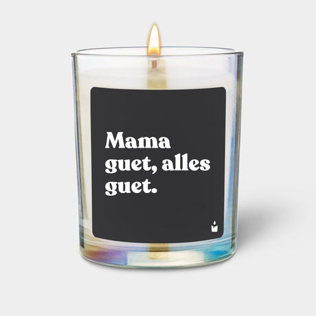 Duftkerze Rainbow Flowery Mama guet, alles guet. von ChattyCandles