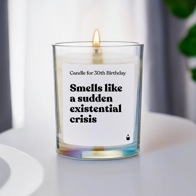 Duftkerze Flowery Candle for 30th Birthday - Smells like a sudden existential crisis