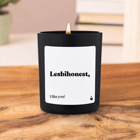 Duftkerze Schwarz Woody Lesbihonest, I like you!