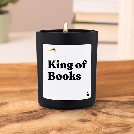 Duftkerze Schwarz Flowery King of Books von ChattyCandles