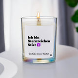 Duftkerze Rainbow Woody Ich bin Sternzeichen Stier - ich habe immer Recht! von ChattyCandles