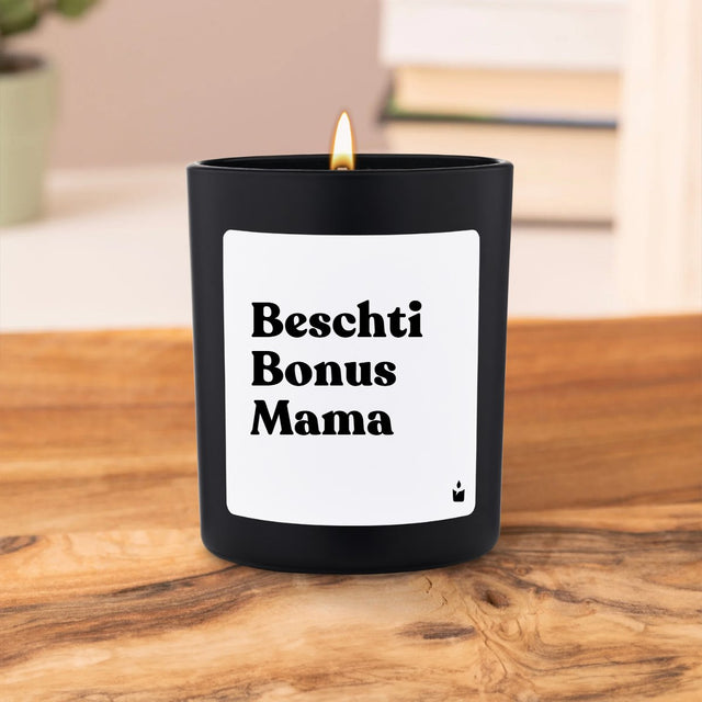 Duftkerze Schwarz Flowery Beschti Bonus Mama von ChattyCandles