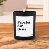 Duftkerze Schwarz Flowery Papa ist der Beste von ChattyCandles