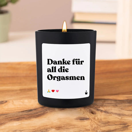 Duftkerze Schwarz Woody Danke für all die Orgasmen