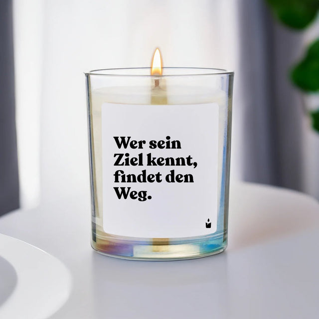 Duftkerze Rainbow Woody Wer sein Ziel kennt, findet den Weg. von ChattyCandles