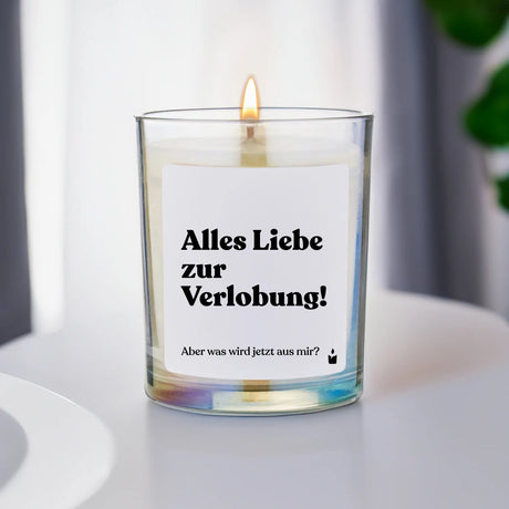Duftkerze Rainbow Woody Alles Liebe zur Verlobung! Aber was wird jetzt aus mir? von ChattyCandles