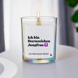 Duftkerze Rainbow Woody Ich bin Sternzeichen Jungfrau - ich habe immer Recht! von ChattyCandles