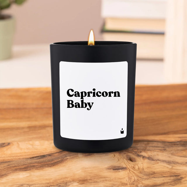 Duftkerze Schwarz Flowery Capricorn Baby