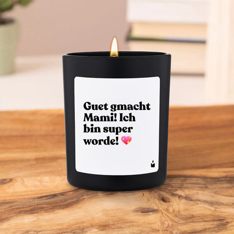 Duftkerze Schwarz Flowery Guet gmacht Mami! Ich bin super worde! von ChattyCandles