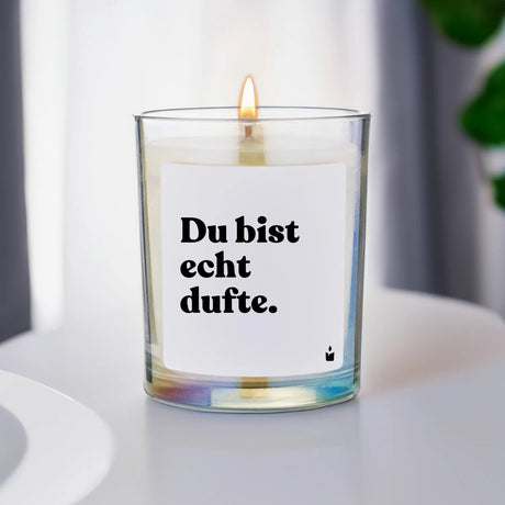 Duftkerze Rainbow Woody Du bist echt dufte. von ChattyCandles