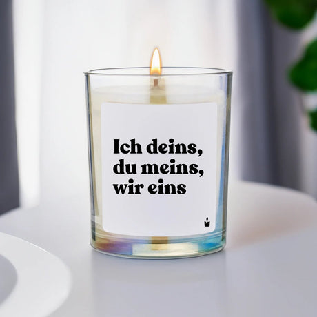 Duftkerze Rainbow Woody Ich deins, du meins, wir eins von ChattyCandles