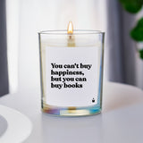 Duftkerze Rainbow Woody You can't buy happiness, but you can buy books von ChattyCandles
