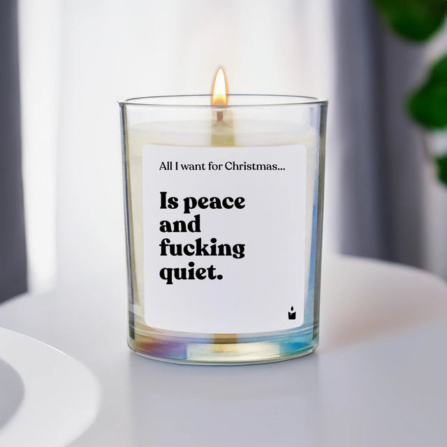 Duftkerze Flowery All I want for Christmas is peace and fucking quiet.