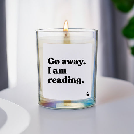 Duftkerze Rainbow Woody Go away. I am reading. von guteszeug.ch