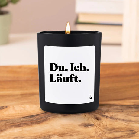 Duftkerze Schwarz Flowery Du. Ich. Läuft. von ChattyCandles