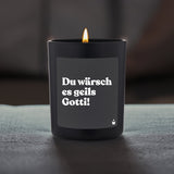 Duftkerze Schwarz Woody Du wärsch es geils Gotti!