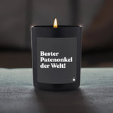 Duftkerze Schwarz Flowery Bester Patenonkel der Welt! von ChattyCandles