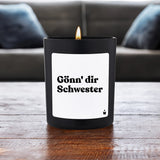 Duftkerze Schwarz Woody Gönn' dir Schwester von ChattyCandles