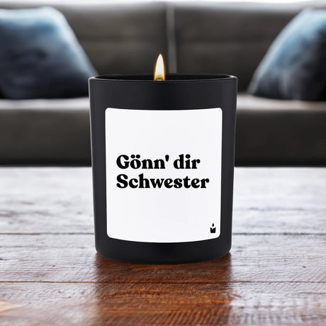 Duftkerze Schwarz Woody Gönn' dir Schwester von ChattyCandles