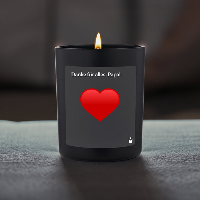 Duftkerze Schwarz Woody Danke für alles, Papa!