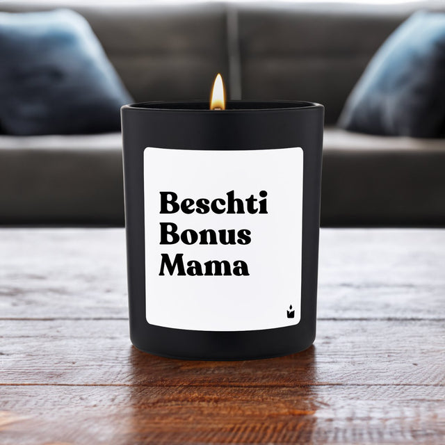 Duftkerze Schwarz Flowery Beschti Bonus Mama von ChattyCandles