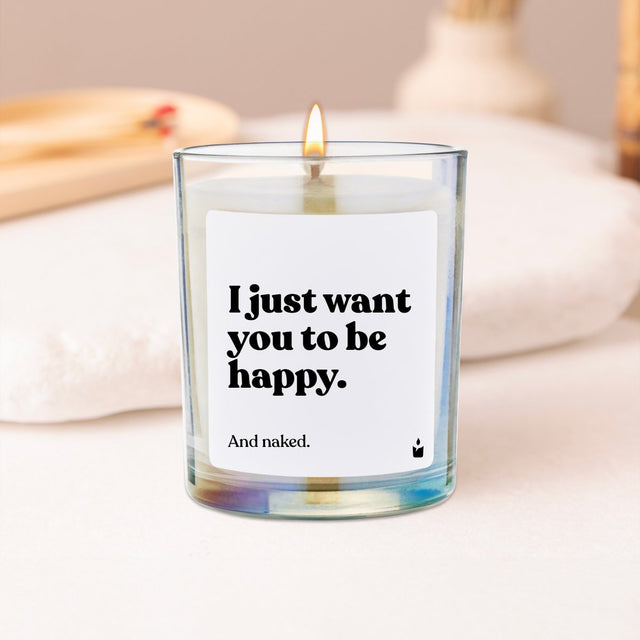 Duftkerze Rainbow Woody I just want you to be happy. And naked.