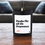 Duftkerze Schwarz Woody Danke für all die Orgasmen