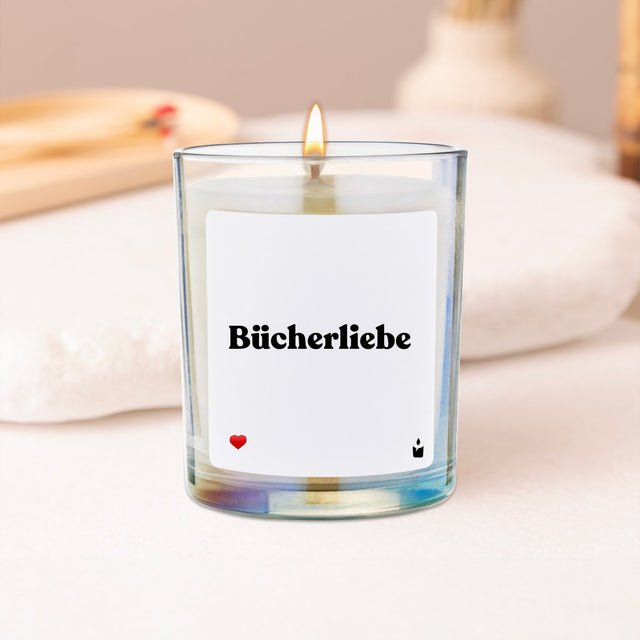 Duftkerze Rainbow Woody Bücherliebe von ChattyCandles