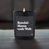 Duftkerze Schwarz Flowery Beschti Mama vode Welt von ChattyCandles