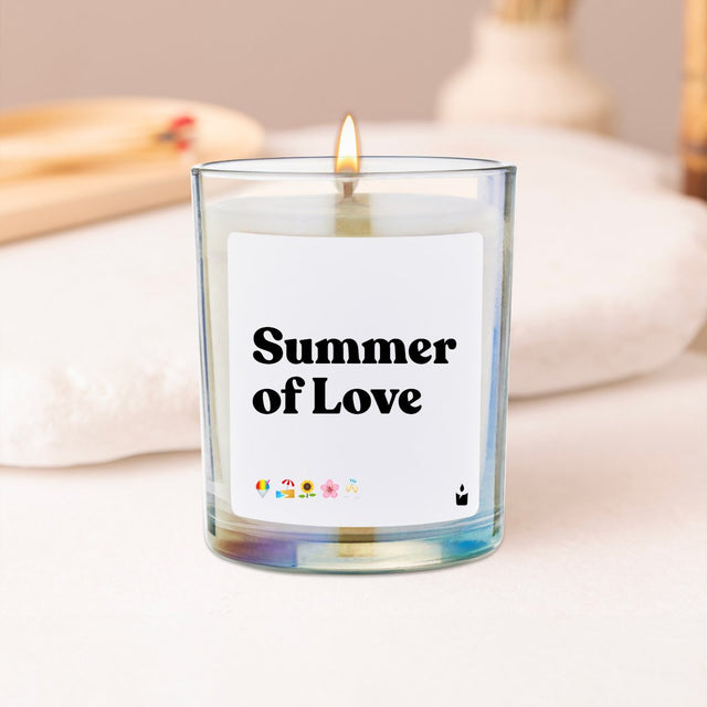 Duftkerze Rainbow Woody Summer of Love von ChattyCandles